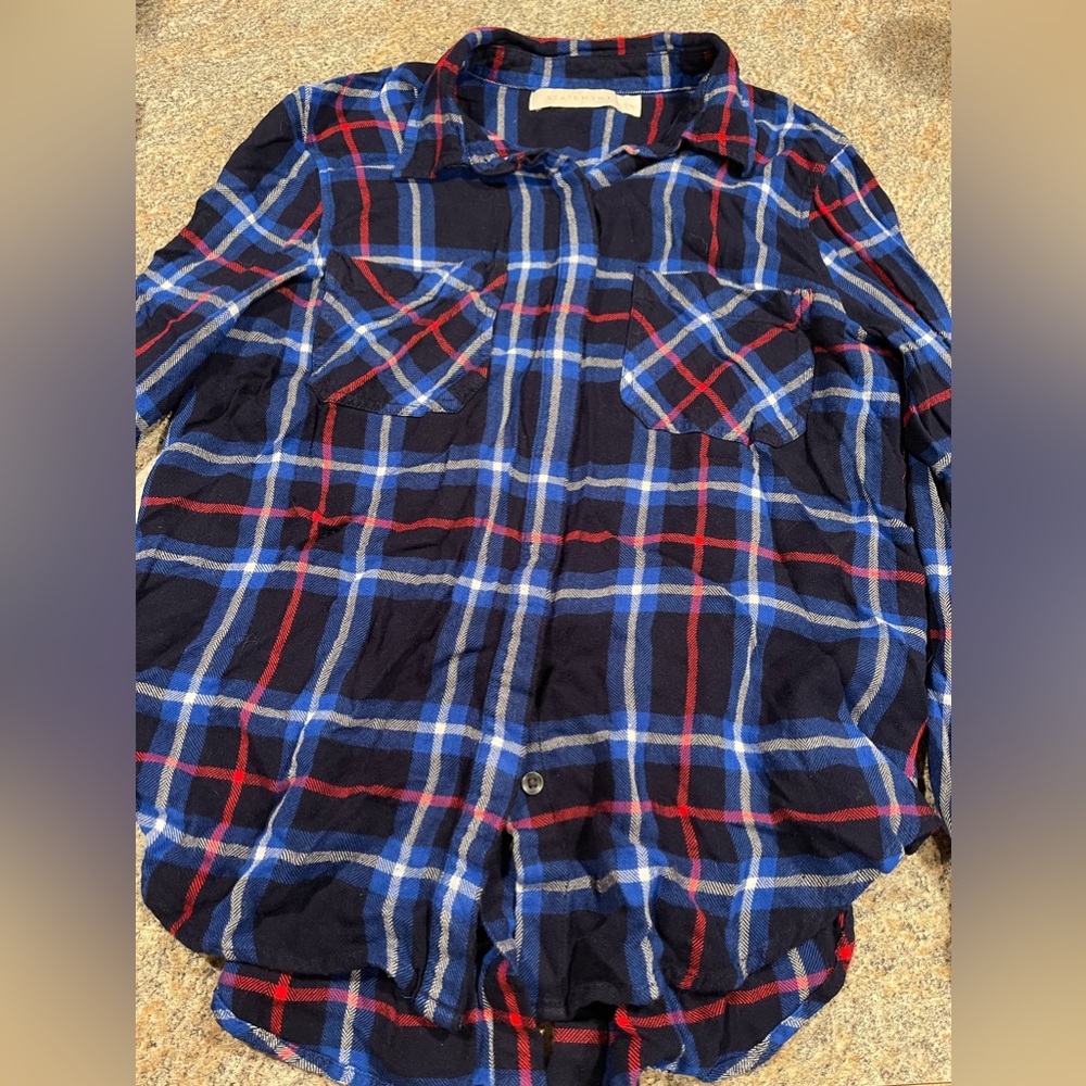Statement plaid button down shirt